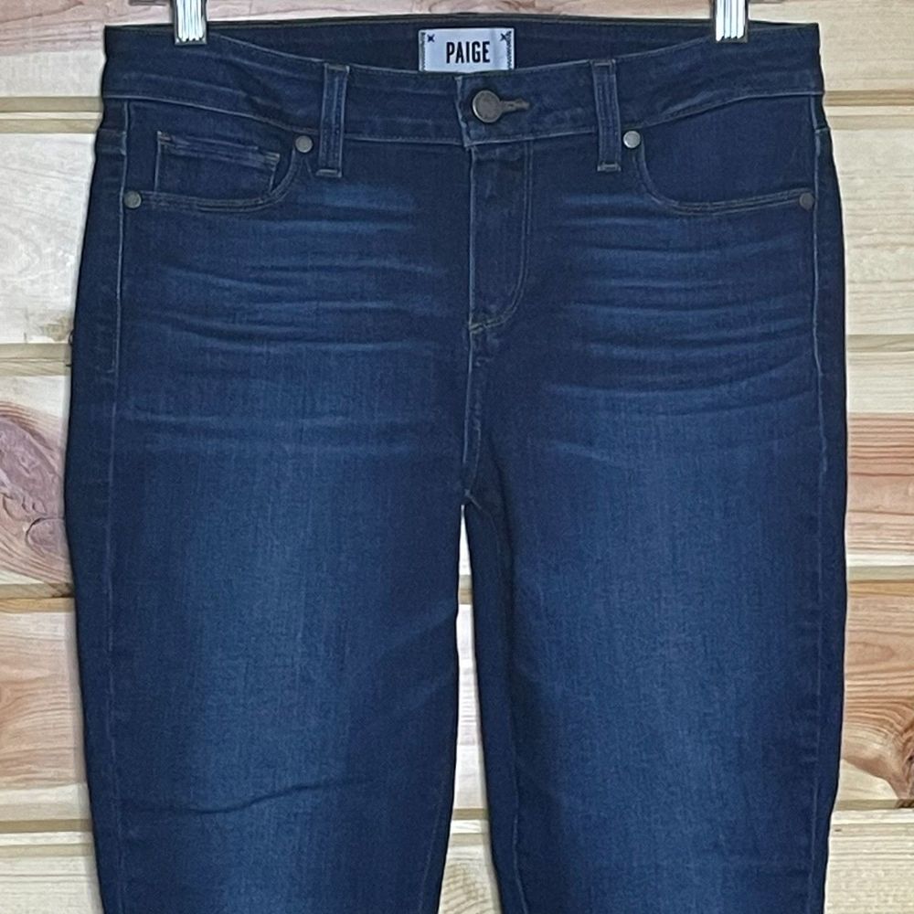 PAIGE Verdugo Ankle Jeans Women's Size 29 Denim Raw Hem Mid Rise Stretch Skinny - Picture 3 of 11
